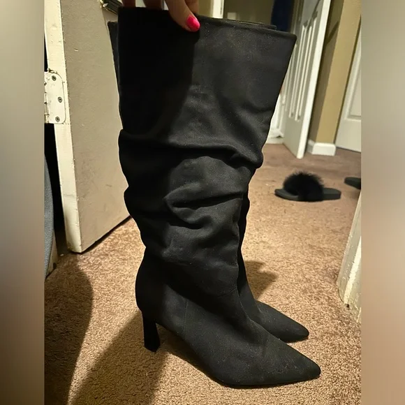 JustFab Robin Slouch Stiletto Boot Black Size 9.5 NEVER WORN - Picture 6 of 6